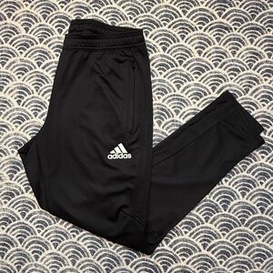 Adidas ClimaCool Men’s Black Track Pants Size L Tapered Zip Ankle Athletic